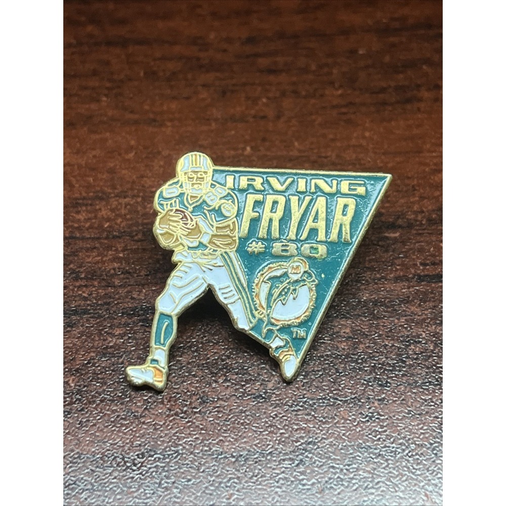Irving Fryar #80 Miami Dolphins NFL Football Chevron Lapel Hat Pin